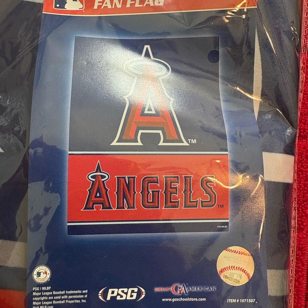 Los Angeles  Angels Red and Blue Fan Flag 36”x 47” MLB